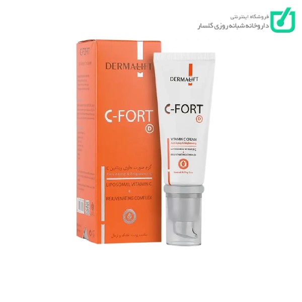 کرم صورت درمالیفت مدل سی فورت ویتامین C پوست خشک ونرمال 40 میل