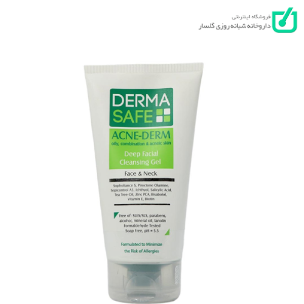 ژل شستشوی صورت و گردن پوست چرب، مختلط و دارای آکنه Acne-Derm درماسیف