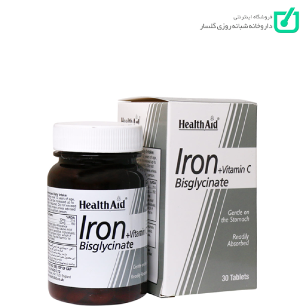 قرص آهن+ویتامین سی (بیس گلیسینات) هلث اید HEALTH AID