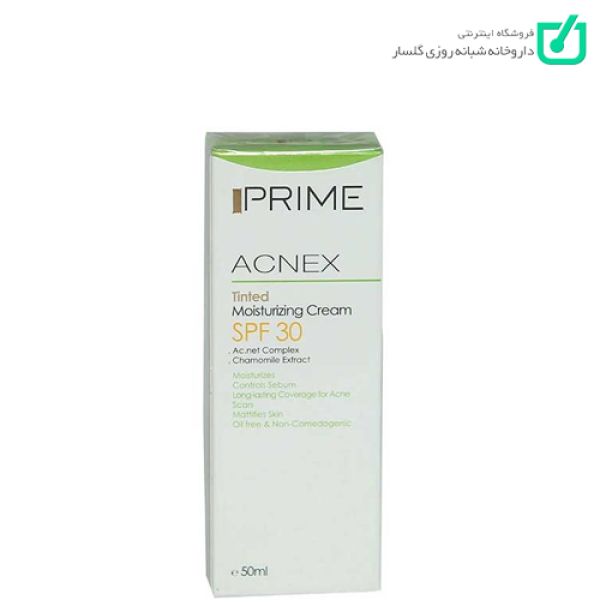 کرم مرطوب کننده SPF30 پوست چرب Acnex رنگی پریم PRIME
