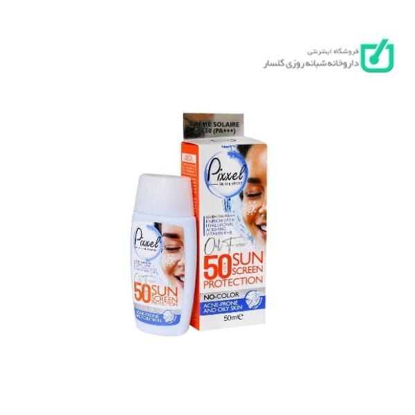 کرم ضد آفتاب پیکسل پوست چرب و مختلط بی رنگ Spf50