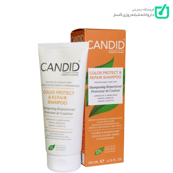 شامپو تثبیت رنگ و ترمیم موی رنگ شده و آسیب دیده کاندید