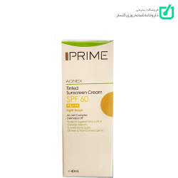 کرم ضدآفتاب SPF60 پوست چرب بژ روشن Acnex پریم PRIME