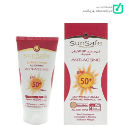 کرم ضدآفتاب ضدچروک +SPF50 بژ طبیعی سان سیف